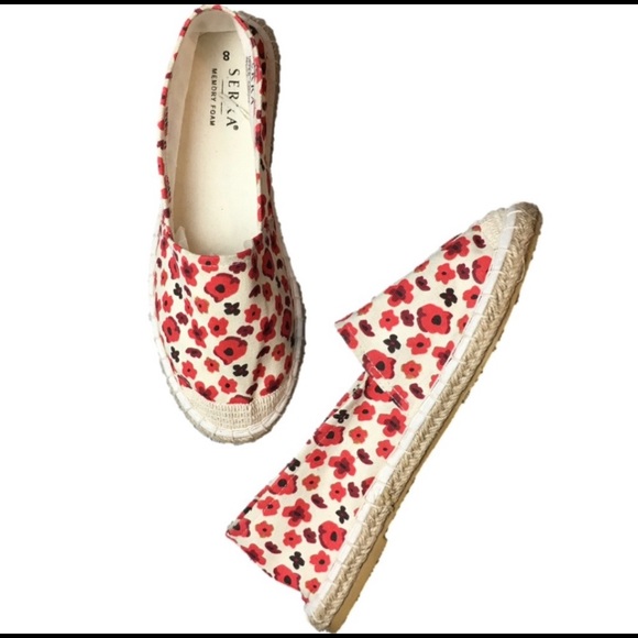 Serra Shoes - ⚡️❤️FINAL PRICE❤️⚡️Flat Espadrilles Boho Canvas Slip Ons NWOT 8 W US